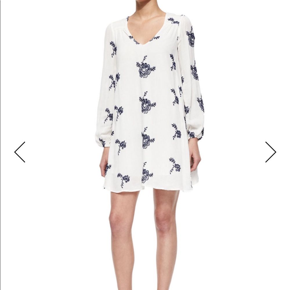 Free People Emma's Printed Long-Sleeve Dress